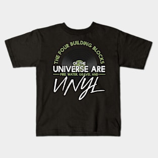 Vinyl Fire Water Gravel Retro Record Vintage Music Kids T-Shirt